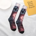 thumbnail image 4 of Daiia Sports Socks Electric Skeleton Surrealism Printed Novelty Crew Socks for Men Women Knee High Socks Cotton Socks Soft & Breathable Support Unisex Socks, 4 of 9
