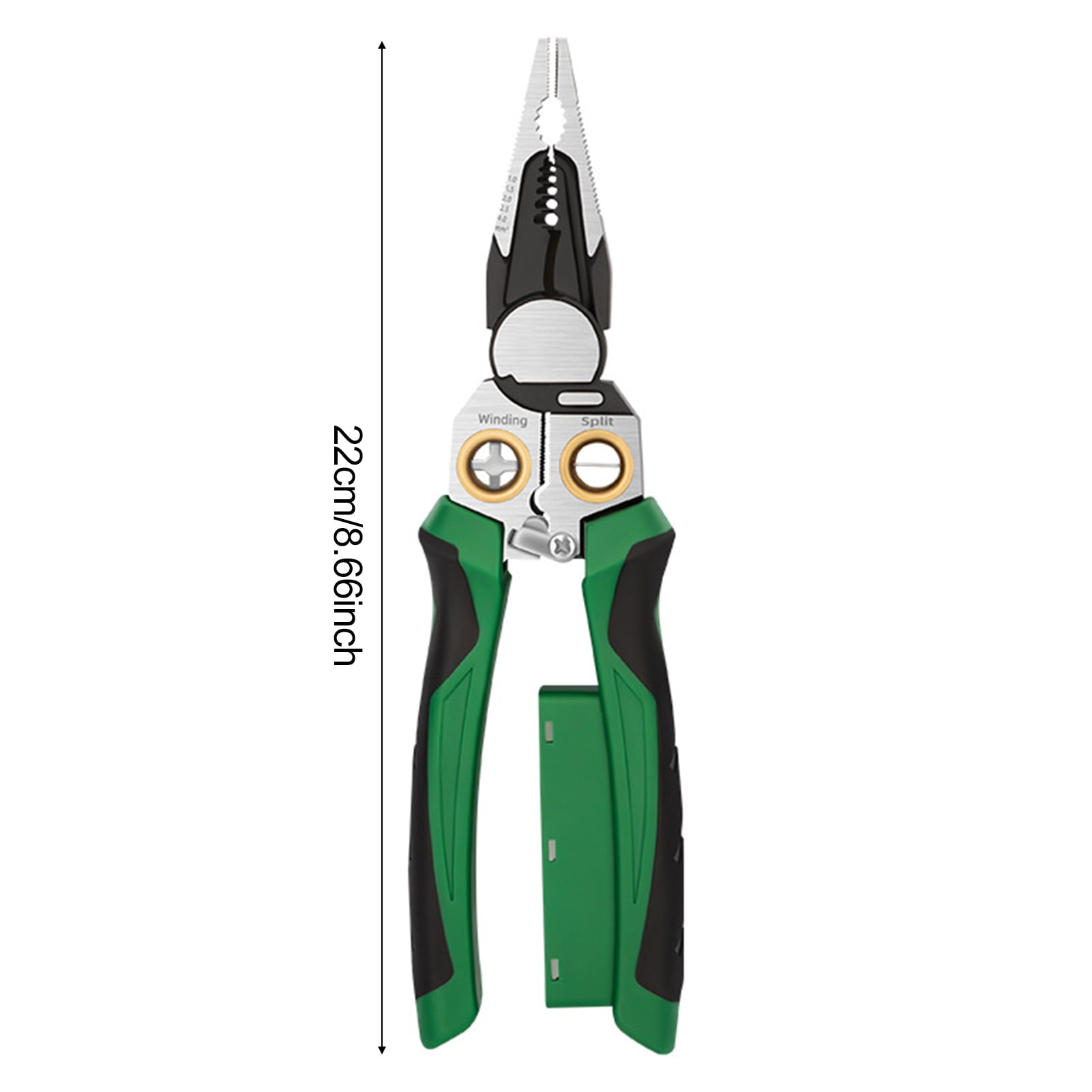 Sylvtty 8-in-1 Wire Stripper with Voltage Tester Ergonomic Handle Portable Multi-function Electric Wire Stripping Tool Cable Cutter