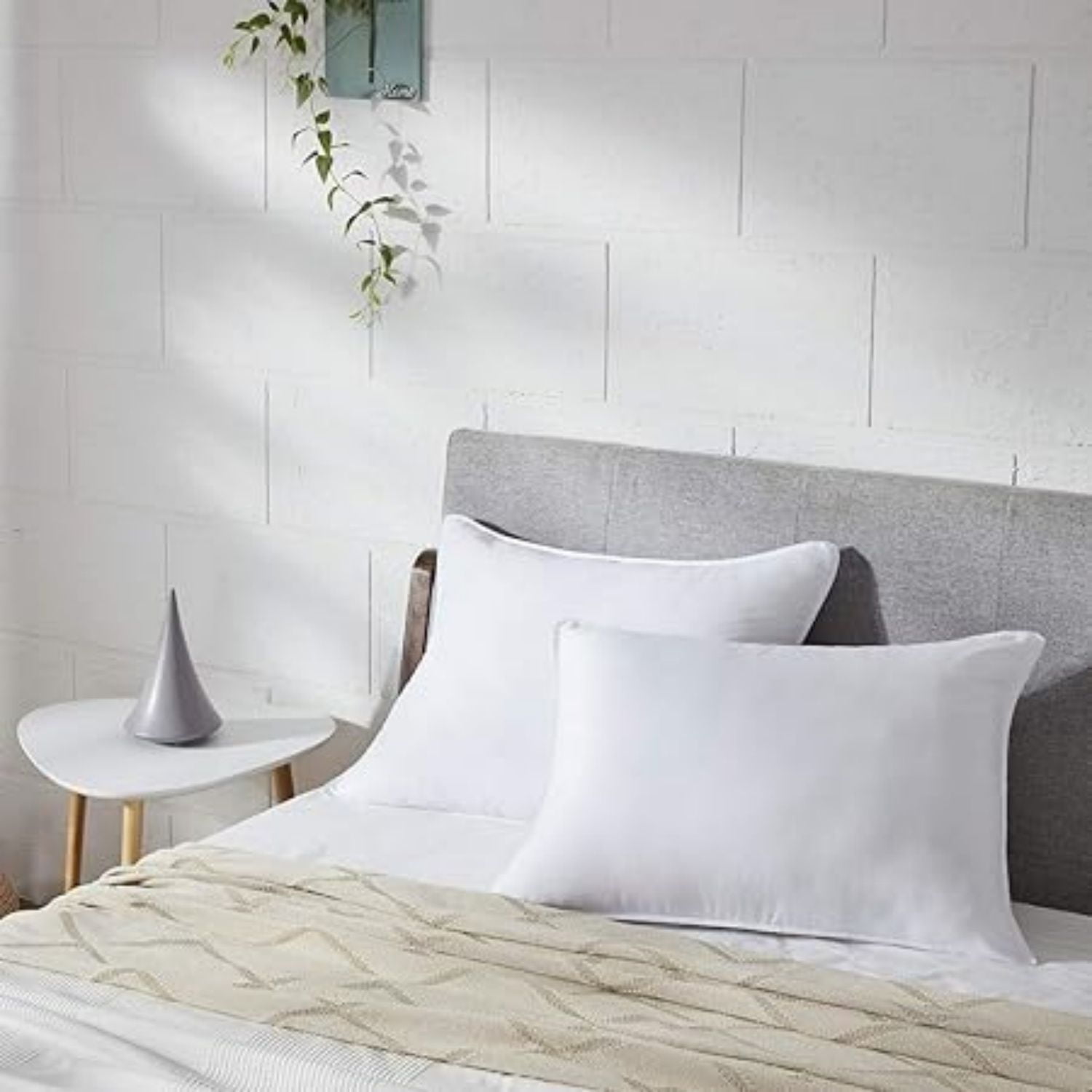 Bed Pillow Standard Size Set of 2, Shams Insert 20 x 26 inch, Down Altative Cooling Pillows for Stomach, Side or Back S per