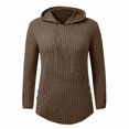 thumbnail image 1 of Womens Hoodies Oversized Sweatshirts Long Sleeve Shirts Sweaters Fall Pullovers Tops Brown XL, 1 of 6