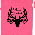 thumbnail image 4 of Inktastic Merry Christmas Reindeer Antlers with Ornaments Boys or Girls Baby Bodysuit, 4 of 5
