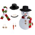 thumbnail image 1 of Decoración De Muñeco De Nieve, Kit De Fabricación De Vestidor De Muñeco De Nieve Con Sombrero, Bufanda, Botón De Madera, Juguetes Para Niños, Decoración De Vacaciones De Navidad matsuzay HA046541-02, 1 of 6