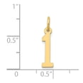 thumbnail image 3 of 14k Yellow Gold Small Polished Elongated 1 Charm, 3 of 4