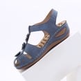 thumbnail image 2 of Ruiatoo Wedge Sandals for Women Closed Toe Comfortable with Massage Function Outdoor Platform Sandals (C801-1, Blue 41), 2 of 5