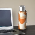 thumbnail image 5 of 20 Oz Orange Modern Art Geometric Coffee Tumbler Double Wall Insulated Stainless Steel Water Bottle | Metal Reusable Thermoses Flask with Cup Cap | Leak & Sweat Proof with Anti-Dust Lid, 5 of 7