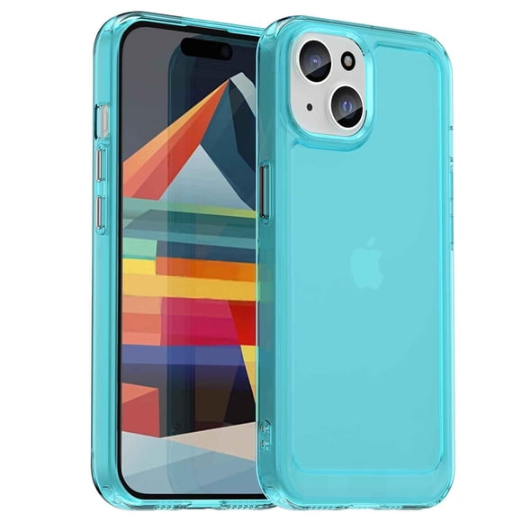 Funda TEKKU TPU Rugged para iPhone 15 Azul Translucido
