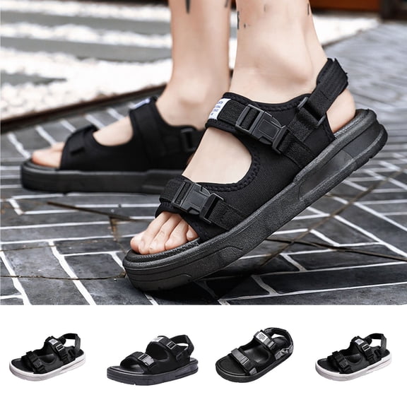Mens Hiking Sandals with Arch Support Sport Recovery Athletic Walking Sandals for Man Outdoor Summer Casual Thick Cushion Beach Water Fisherman Cloth Sandal Size 5.5-9.5 White