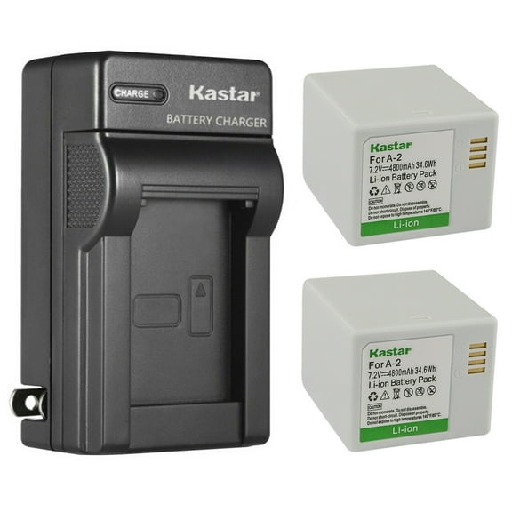 Kastar 2-Pack Battery and AC Wall Charger Replacement for Arlo A-2 A2, VMA4400C, VMA4410, VMA4410-10000S, VML4030, VML4430, 308-10030-01, 308-10032-01, Arlo Go Mobile Security Camera
