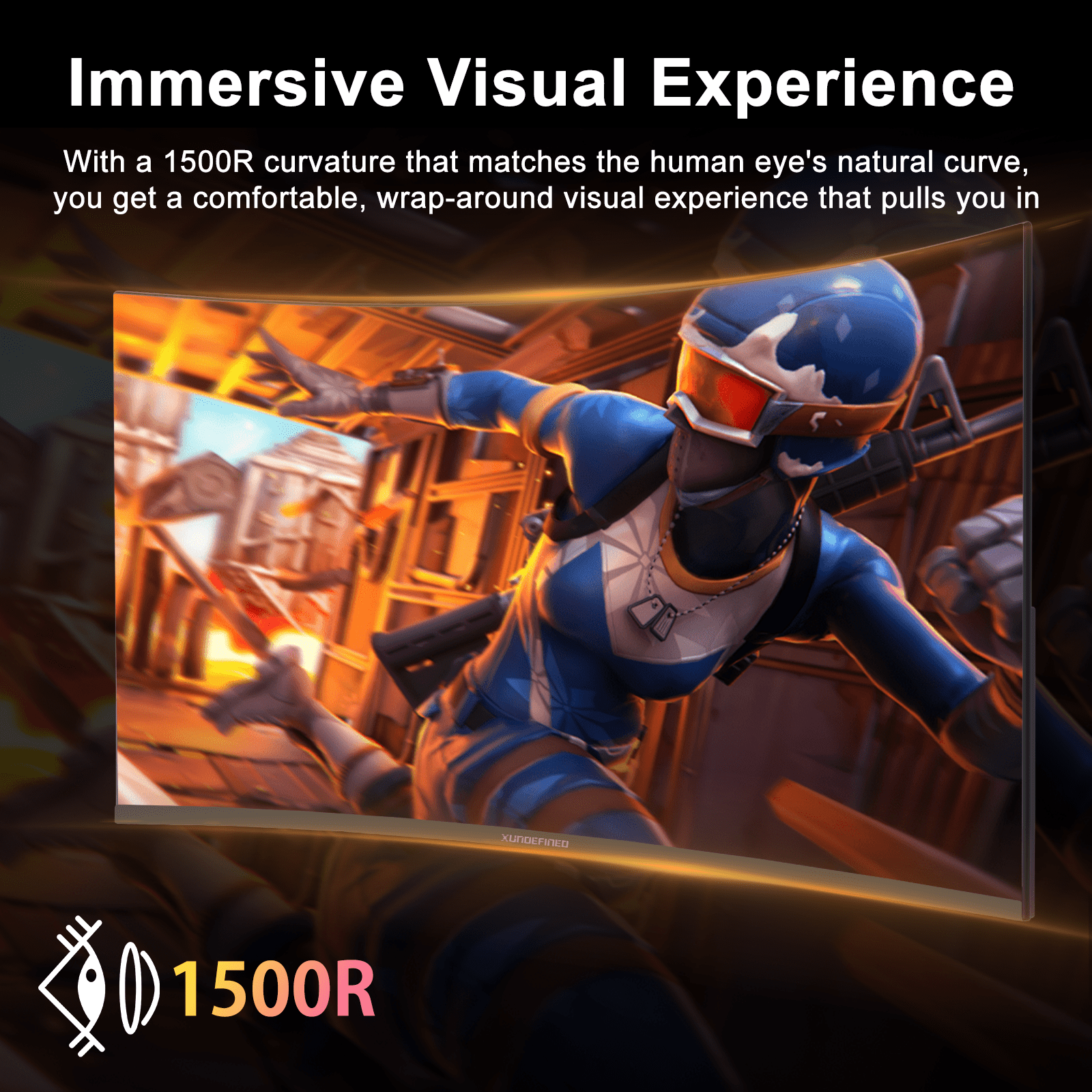 27-inch Curved Gaming Monitor 144Hz/200Hz, FHD (1920x1080p), VA Computer Curved Screen R1500 Gaming PC Monitors with Built-in Speakers for Gaming, 1ms (GtG), F-Sync, G-Sync, HDMI 2.0+DP 1.4, VESA