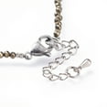 thumbnail image 3 of Natural Pyrite Beaded Necklaces with 304 Stainless Steel Lobster Claw Clasps and Brass Extender Chains Faceted 15.8 inch(40.2cm), 3 of 4