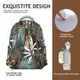 thumbnail image 3 of Colorful Botanical Backpack Hawaiian Floral Palm Leaf Jungle Backpack Tropical Leaf School Bag for Student and Student, 3 of 4