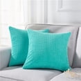 thumbnail image 1 of Hongchun 2 Pack 60cm x 60cm Comfy Pillow Shams Corn Stripes Turquoise, 1 of 4