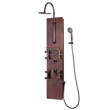 PULSE ShowerSpas Hammered Copper ORB Shower Panel - Mojave ShowerSpa