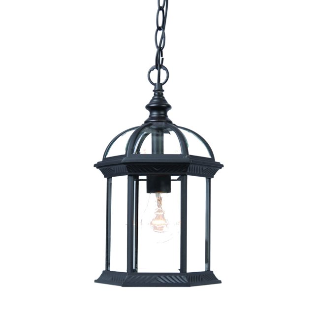 homeroots lighting 398008 Dover 1-Light Matte Black Hanging Light