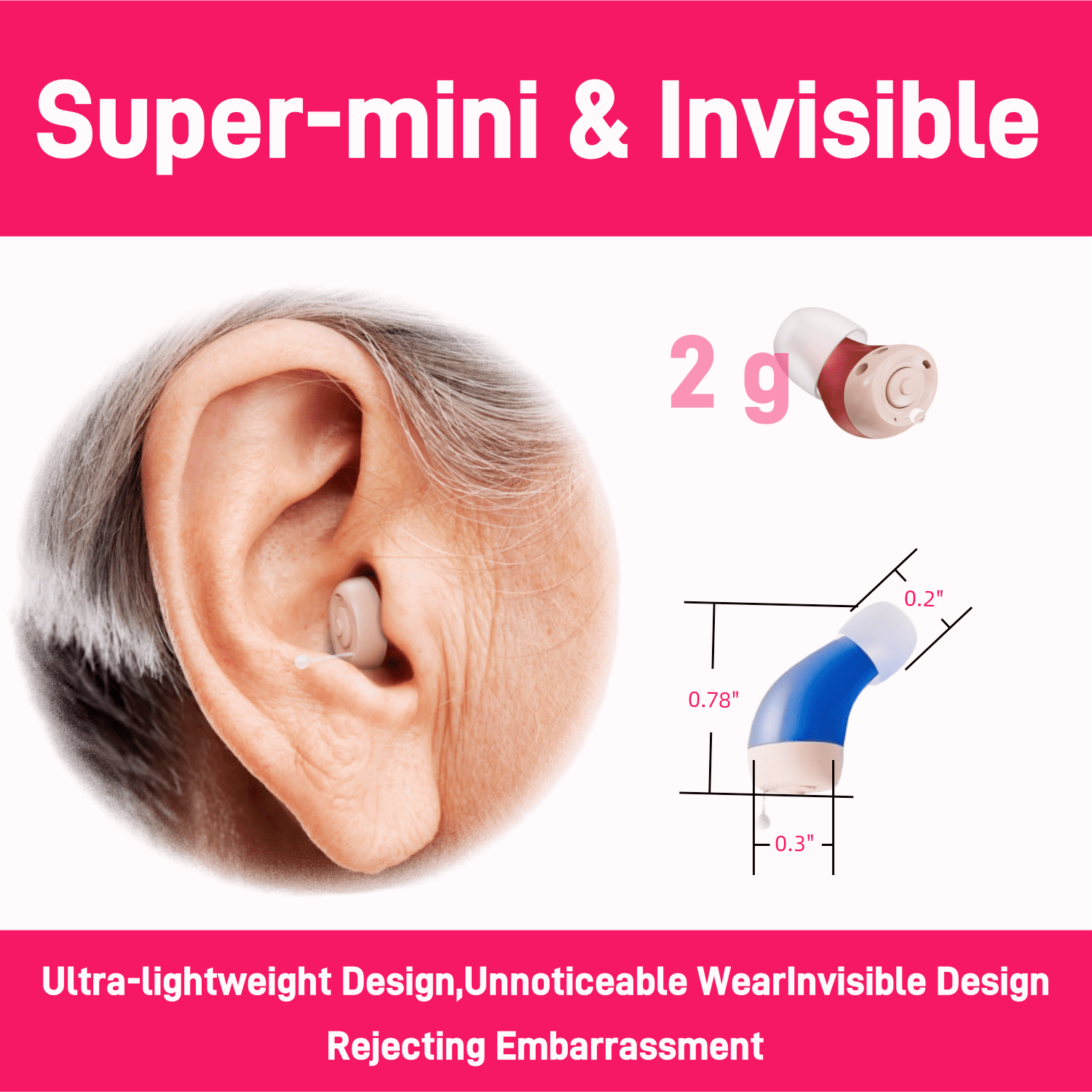 iadr Hearing Aids for Seniors Rechargeable with Noise Cancelling, Adults Hearing Amplifiers for Hearing Loss, Hearing Amplifiers with Magnetic Charging Case,Beige