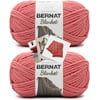 Bernat Blanket Yarn - Big Ball 10.5 oz - 2 Pack with Pattern Cards in Color Terracotta Rose