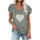 thumbnail image 1 of Blusa informal con estampado de manga corta y cuello en V de verano para mujer con estilo OAVQHLG3B Store  lin121212, 1 of 4