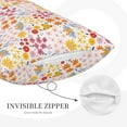 thumbnail image 3 of Lsque Colorful Floral Pattern Pillow Case – Soft & Cozy Throw Pillow Cover, Hypoallergenic Cushion Case for Sleeping Women with Envelope Closure-16"x24", 3 of 6