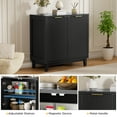 thumbnail image 6 of Vabches 31.5" W Fluted Sideboard Credenza Cabinet, Wood Buffet Storage Cabinet with Adjustable Shelves and 2-Doors for Living Room, Kitchen, Entryway, 6 of 12