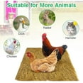 thumbnail image 6 of 4 Pcs Chicken Nesting Pads Artificial Grass Rug Carpet Synthetic Turf Mat 12"x12" Washable Chicken Coop Bedding Laying Garden Lawn Indoor/Outdoor Bedding for Chicken Hen Small Pets(Brown), 6 of 8