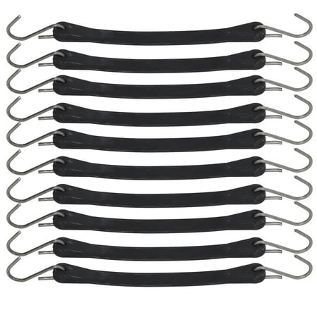 

10 Pcs Truck Tie Down Cord 10in Heavy Duty Motorcycle Trailer Tow Rope Bungee Cord Tarp Straps with Hook