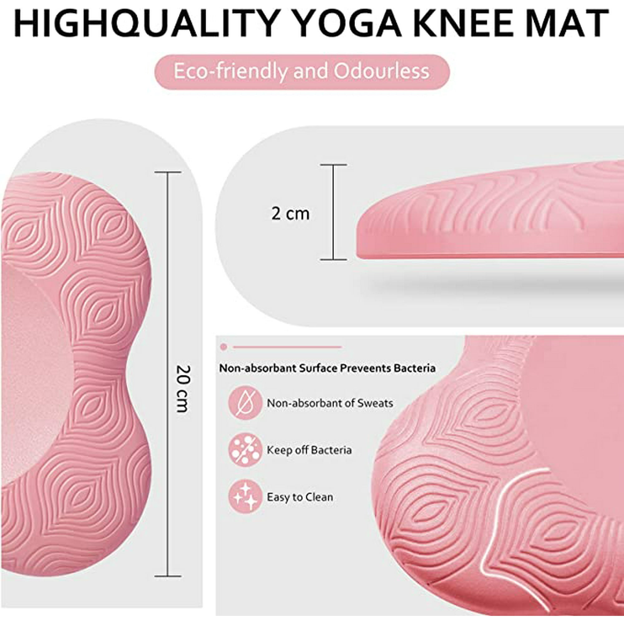 Shenmo 2 Pieces Yoga Knee Pad Lightweight Yoga Mat Knee Pads non Slip Yoga Mats yoga Mat To Protect Knees Wrists And Elbows