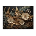 thumbnail image 3 of Designart "Ferns Copper gracefulness II" Floral Print on Natural Pine Wood, 3 of 5