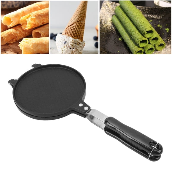 Waffle Cone Maker, Ice Cream Cone Maker Egg Roll Press Pan, Stick Proof Aluminum Stove Top Tortilla Press with Handle, 6.8 Inch Diameter for Kitchen