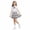 Gray, variant on HAOTAGS Girls Outfit Sets, Back-to-School Ruffled Short-Sleeve Top Plaid Skirt with Bow Tie 3PC Sets Pink Size 7