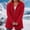 Red, variant on IUYRTFE Women Thick Fleece Hooded Coat Button Down Long Sleeve Winter Warm Jacket with Large Pockets