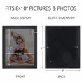 thumbnail image 4 of Icona Bay Combination Black Picture Frames Set - 10 PC (Four 4x6, Four 5x7, Two 8x10), Impresia Collection Multi-Pack, Simple Modern Design for Wall Gallery, 4 of 4