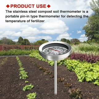 uuum Outdoor Soil Temperature Meter, Plant Temperature Gauge, Stainless  Steel Ground Thermometer, Backyard Soil Gardening Thermometer Tool, Compact
