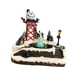 thumbnail image 5 of Casa de Navidad iluminada con LED, decoraciones de escena, casa de nieve de resina, figura de construcción coleccionable para casa de Sunnimix Figurilla de pueblo nevado, 5 of 8