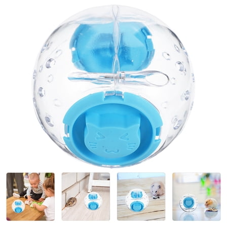 OUNONA Small Pet Exercise Wheel, Plastic Chinchilla Running Wheel Indoor Play Toy Sky , Quiet and Safe