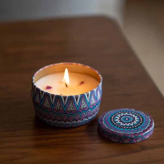 Eolstice Aromatherapy Candles, Retro Decorative Design and Long Burning Time, Gift for Women and Friends During Holidays, Scented Candle for Home Ambiance & Relaxation(Purple)