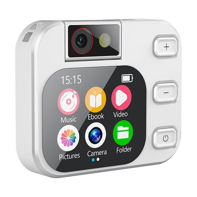 Cateissary Mini cámara portátil con reproductor de música MP3 y radio FM integrada. Diccionario inglés-chino. Cámara con radio FM. Cables de audio/vídeo