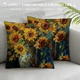 thumbnail image 3 of Shiartex Sunflowers Flowers Throw Pillow Covers Aesthetic Decorative for Home Decor 1PC 18x18in, 3 of 5