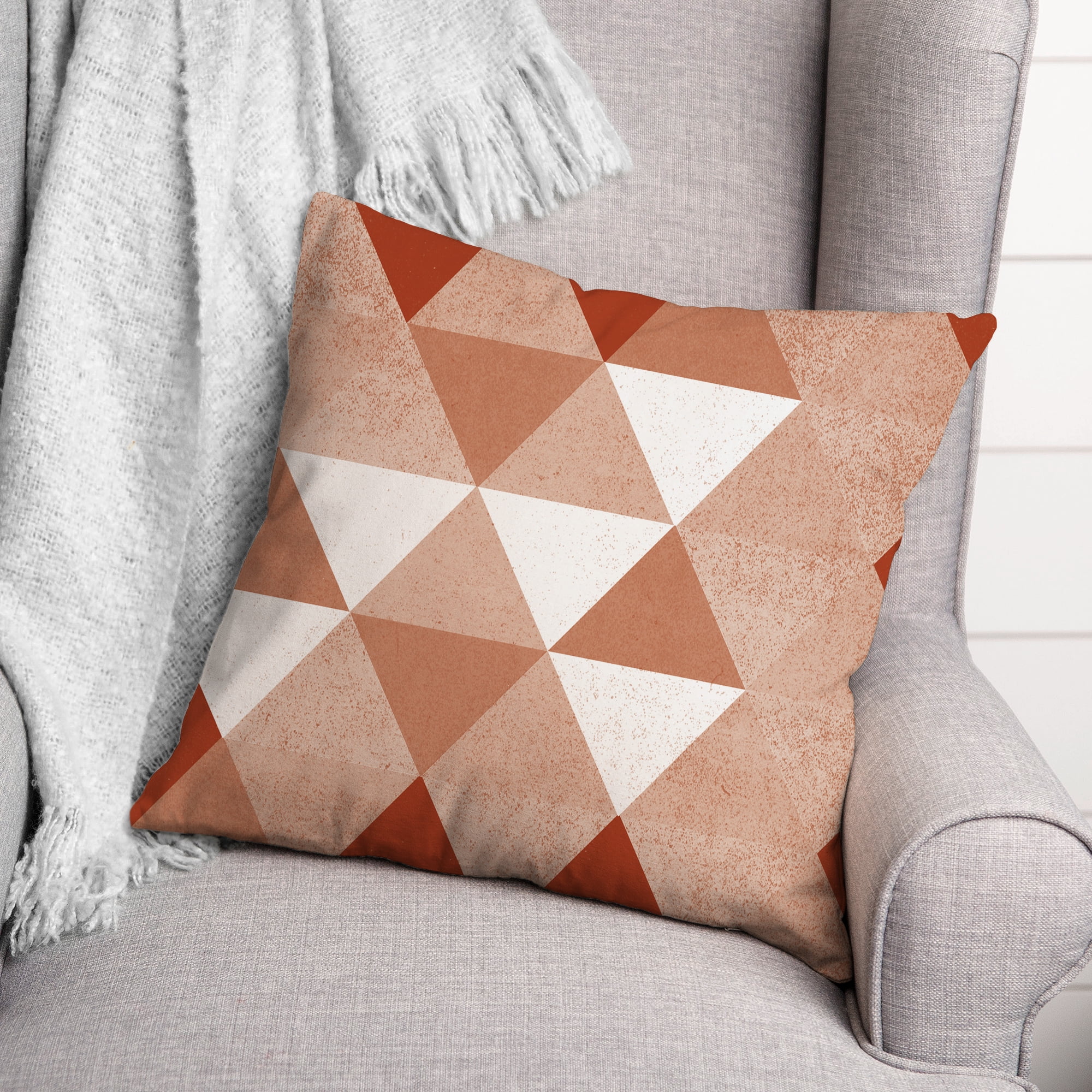 Creative Products Terra Cotta Tri-Block 18x18 Indoor / Outdoor Pillow