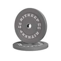 Ritkeep 2" Olympic Low Bounce Rubber Bumper Weight Plates for Home Gym