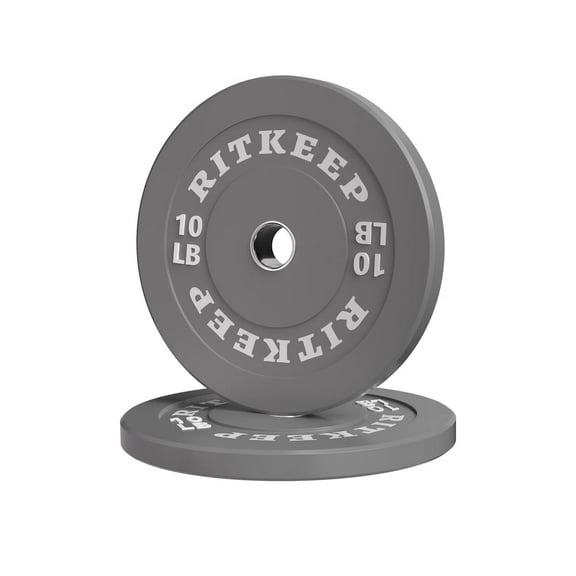 Ritkeep 2" Olympic Low Bounce Rubber Bumper Weight Plates for Home Gym