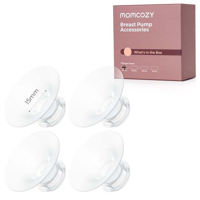 Momcozy Insertos de Brida de 15 mm, Compatibles Únicamente con Momcozy M5/M6/M9, Accesorios de Repuesto Originales, Paquete de 4
