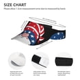 thumbnail image 3 of Yiaed Gnome Independence Day Print Sport Sun Visor Hats Adjustable Empty Top Baseball Cap Cotton Ball Caps for Women and Men, 3 of 5