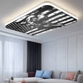 thumbnail image 2 of American Flag Fluorescent Light Covers, Black US Flag Eagle Magnetic Light Covers for Ceiling Lights, Fluorescent Ceiling Shade Filters for Classroom Bedroom Office 4x2Ft x 1PCS, 2 of 8