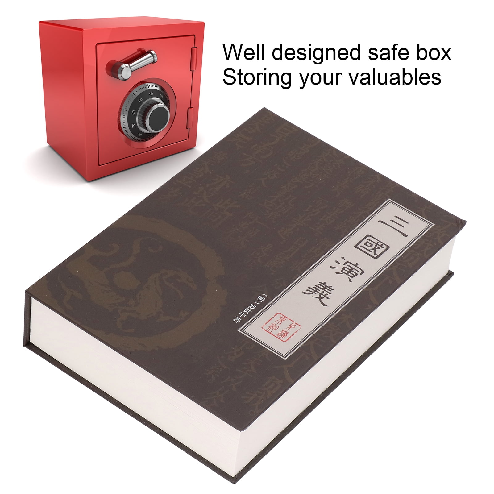Lifelike Diversion Book Safe - UrbanEden Metal Money Box With Key Lock, Perfect For Storing Jewelry, Cash, And Credit Cards, Secure And Discreet Book Safe
