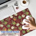 thumbnail image 4 of Long Mouse Pads for Desk,Red Christmas Ornament Pattern Desk Mats on Top Of Desks, Desk Mouse Pad Extra Large with 3mm Non-Slip Base and Stitched Edge for Gaming,Office,Work,Home 31.5x11.8in, 4 of 5