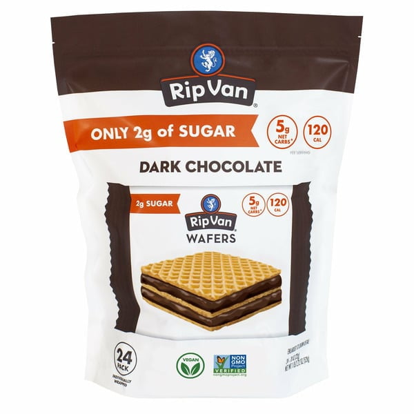 Rip Van Wafels Dark Chocolate Wafers, 0.78oz, 24--count