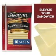 Sargento Reserve Series Sliced Aged White Natural Cheddar Cheese, 10 slices