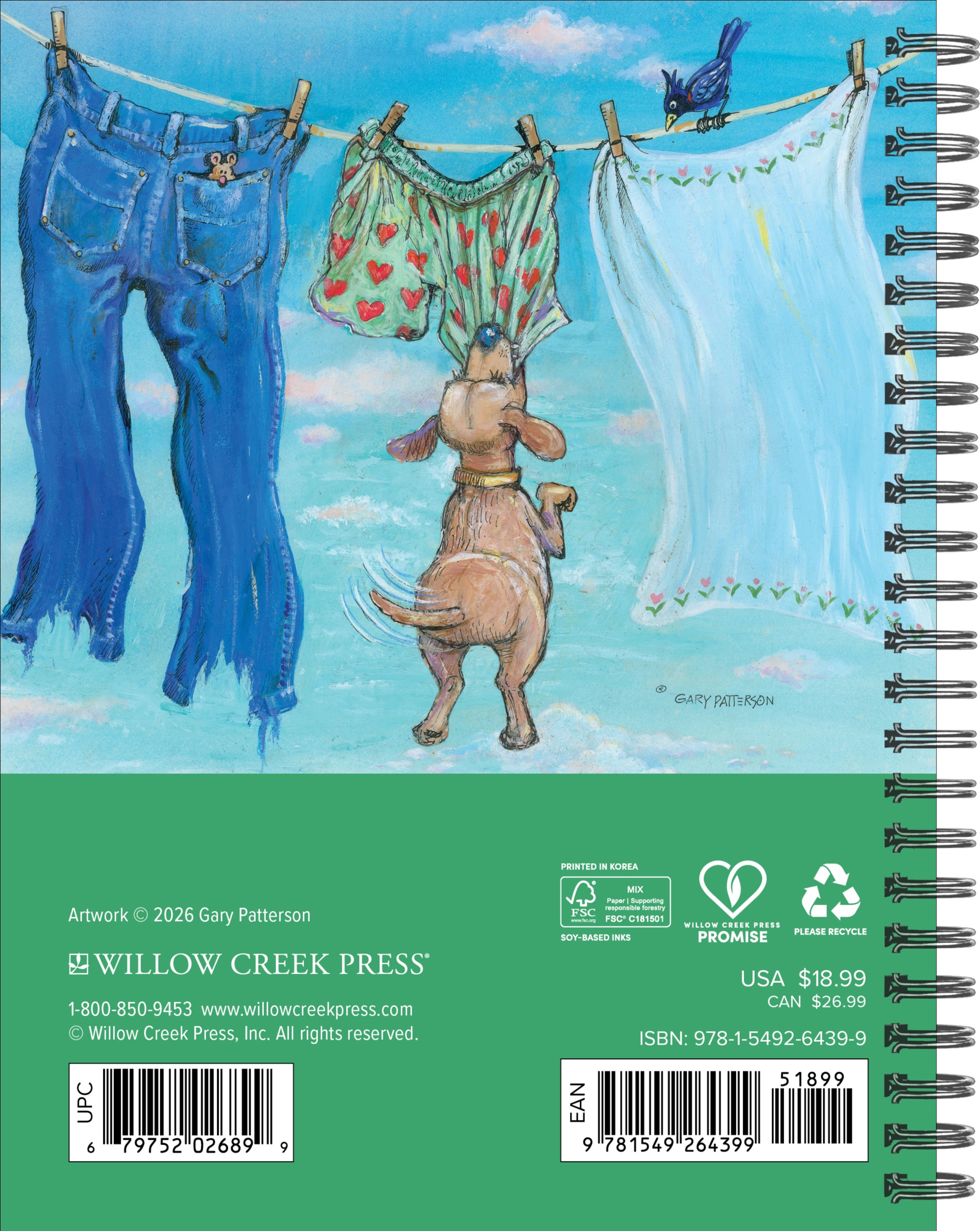 Willow Creek Press, Dogs by Gary Patterson 2027 Engagement Calendar