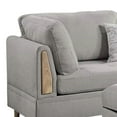 thumbnail image 2 of Cato 3 Piece L Shape Sectional Sofa Set with Ottoman, 2 Pillows, Off White, 2 of 5