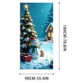 thumbnail image 3 of Antqov Christmas Door Cover 71x35" Christmas Front Door Decorations Xmas Door Hanging Banner Santa Claus Background for Front Door Home Party Holiday Winter Decor, 3 of 7